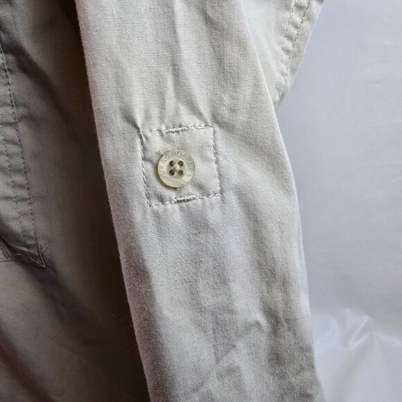 Craghoppers Button Up Shirt Mens Medium Tan Long Sleeve Outdoor Hiking Travel - Picture 6 of 13